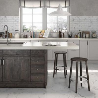 tile flooring in a kitchen